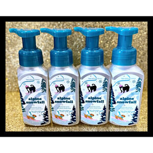 Bath & Body Works Alpine Snowfall 8.75oz Gentle Clean Foaming Hand Soap x4